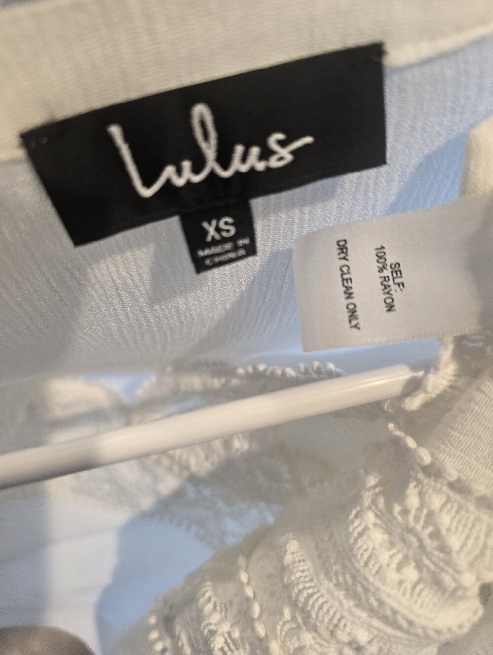 Lulus Bali Daydream White Lace Long Sleeve Top XS Extra Small - Picture 5 of 5